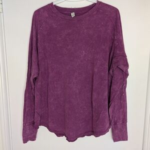 Zella Purple Oversized Long Sleeve Sweatshirt